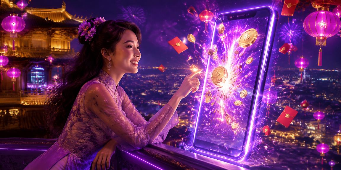 Lồng đèn đỏ và phong bao lì xì tại Huế trong dịp Tết Nguyên Đán