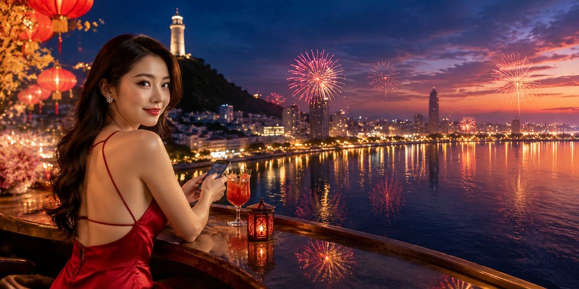Người chơi dùng điện thoại truy cập casino tại lễ hội biển Vũng Tàu